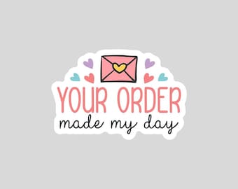 Thank You Stickers: Your Order Made My Day, Happy Mail Stickers