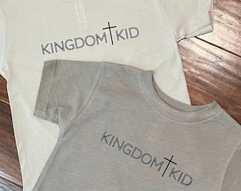 Kingdom Kid Toddler Shirt | Child of God Shirt, Easter Shirt, Christian Shirt for Kids, faith, Gender Neutral Toddler Shirt, Minimalist,