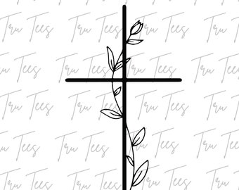 Floral Cross SVG PNG Digital Download | Christian svg, Easter svg, Jesus svg, Religious svg, Faith svg, Vine Cross svg