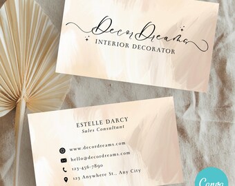 Timeless Elegance Business Card Template, Modern Business Card, Minimalist Business Card, Canva Business Card Template, Canva Editable