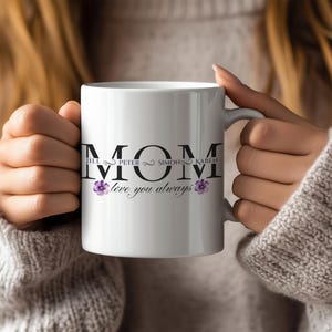 Personalized Mothers Day Mug, Love You Forever, Personalized Gifts, Mothers Day Mug, Mom Mug, Mom and Name Customize, Mothers Day Gift