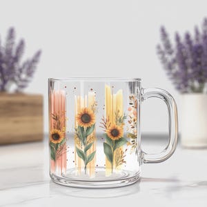 Sunflower Mug, Boho Wildflowers, Flowers Mug, Mugs, Mugs with Flowers, Housewarming Gift, Mothers Day Gifts, Flowers, Housewarming
