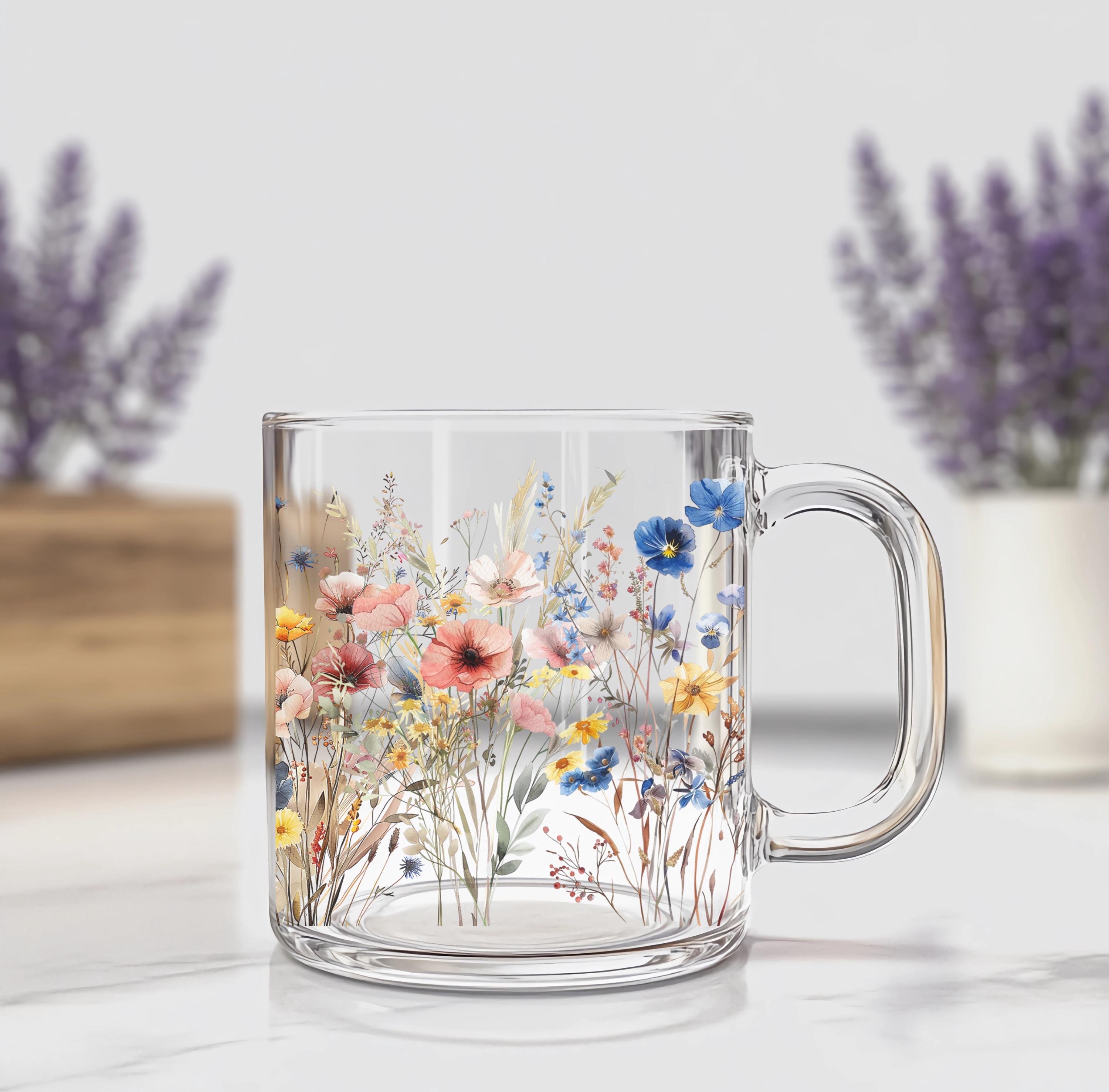 Wildflower Mug, Boho Wildflowers, Flowers Mug, Mugs, Mugs With Flowers ...