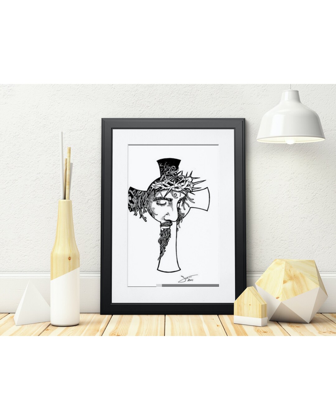 Jesus Digital Wall Art, Christian Wall Decor, Cross Wall Art, Jesus