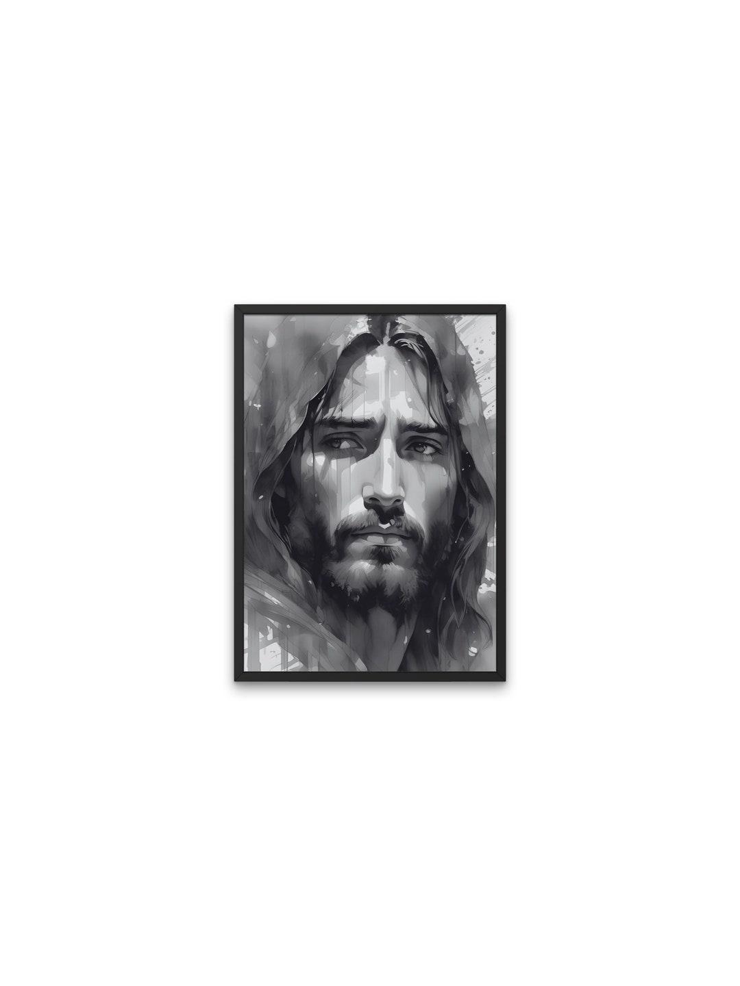 Digital Jesus Art, Christian Wall Art, Jesus Portrait, Picture of Jesus