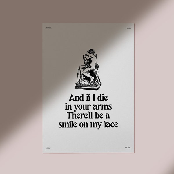 Fred Again.. - Danielle (smile on my face) - Lyrics Poster - Digital Download - Music Lover Gift