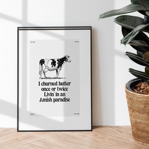 Weird Al Yankovic - Amish Paradise Lyrics Wall Art | Song Lyrics Digital Download | Weird Al Art Print | Amish Paradise Lyrics | Gift Idea