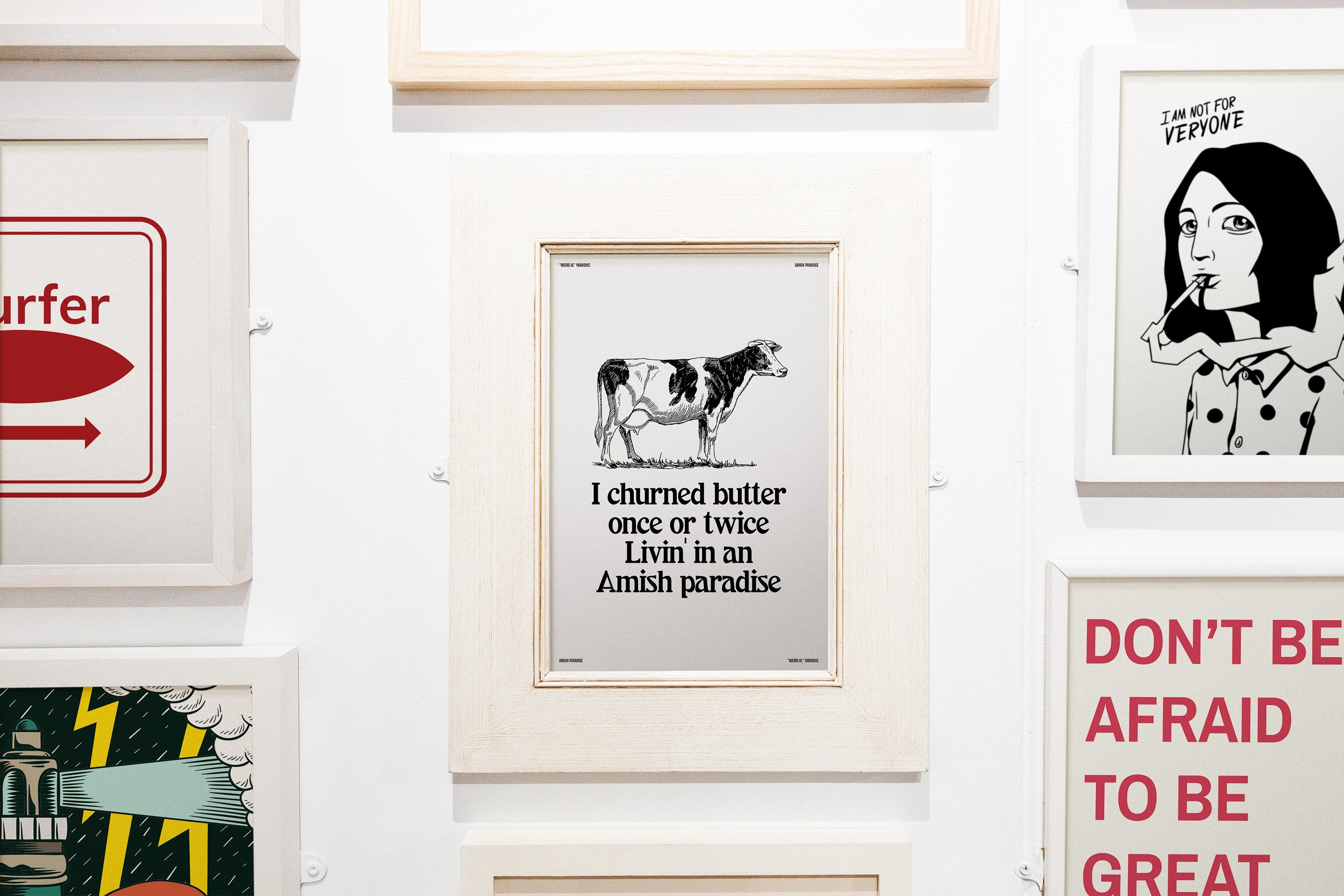 Weird Al Yankovic - Amish Paradise Lyrics Wall Art | Song Lyrics ...