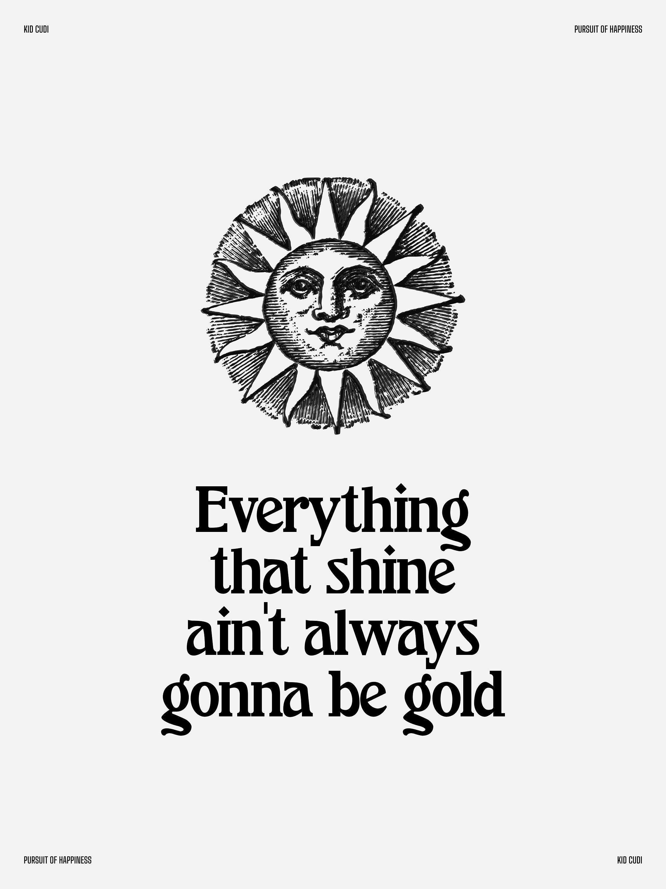 Kid Cudi Pursuit of Happiness Lyrics Wall Art Song Lyrics Digital