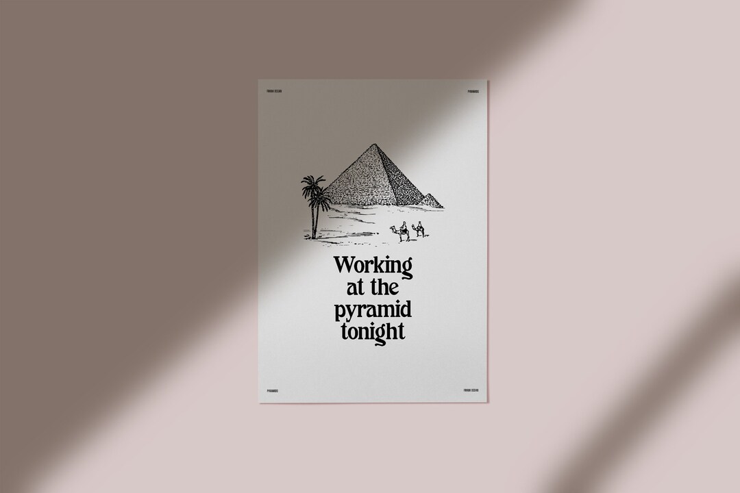 Frank Ocean Pyramids Lyrics Wall Art Song Lyrics Digital Download Frank