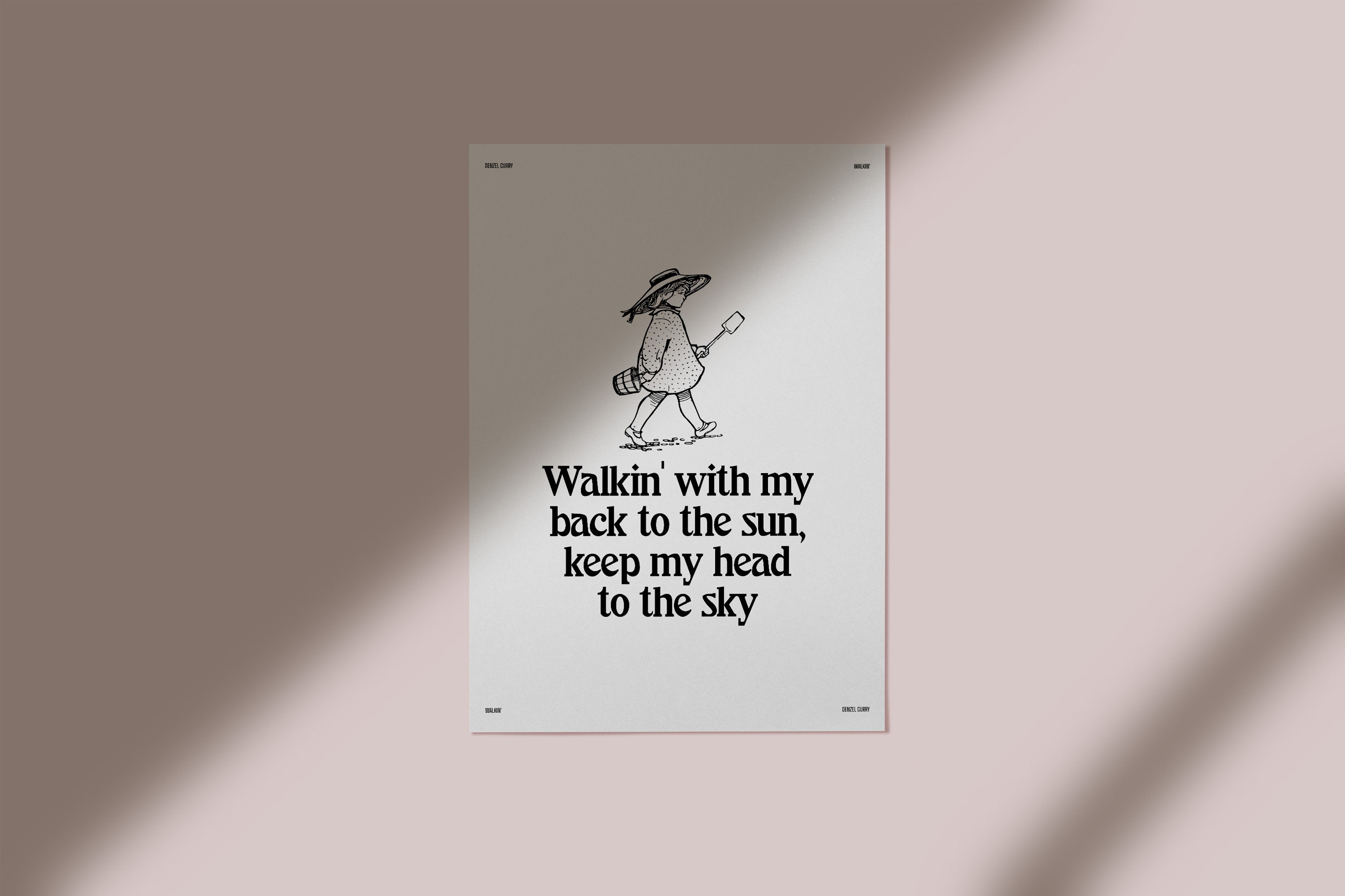 Denzel Curry Walkin' Lyrics Wall Art Song Lyrics Digital Download