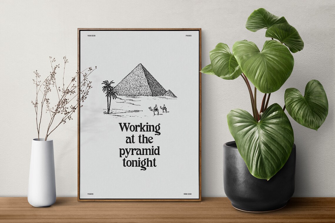 Frank Ocean Pyramids Lyrics Wall Art Song Lyrics Digital Download Frank