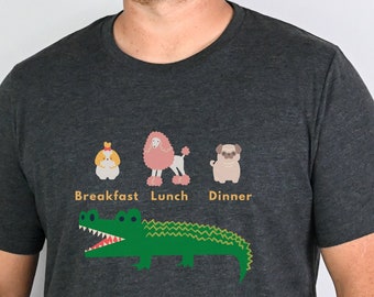 Crocodile Shirt, Croc t-Shirt , Crocodile Funny Shirt, Crocodile Tee, Gator Shirt, Crocodile Funny, Funny Shirt, Front and Back Print Shirt