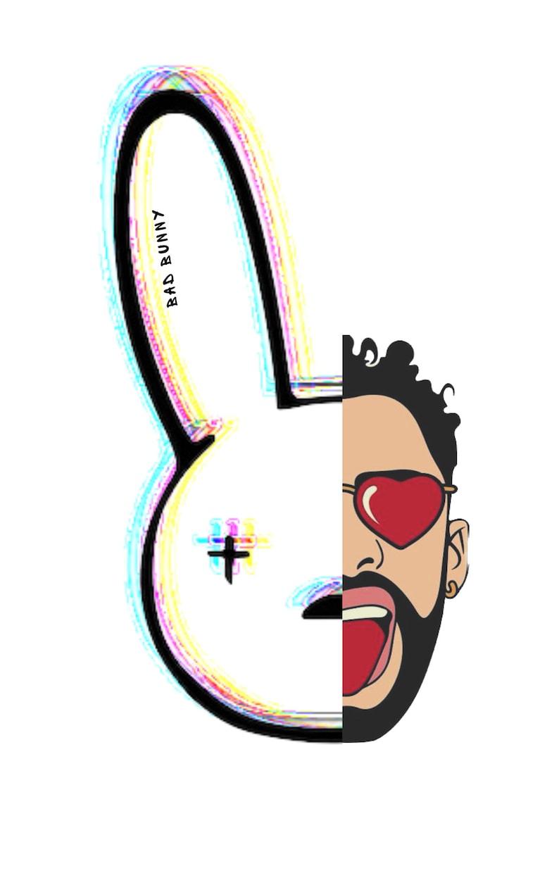 Bad Bunny Logo Png Jpg Svg Digital Print Etsy
