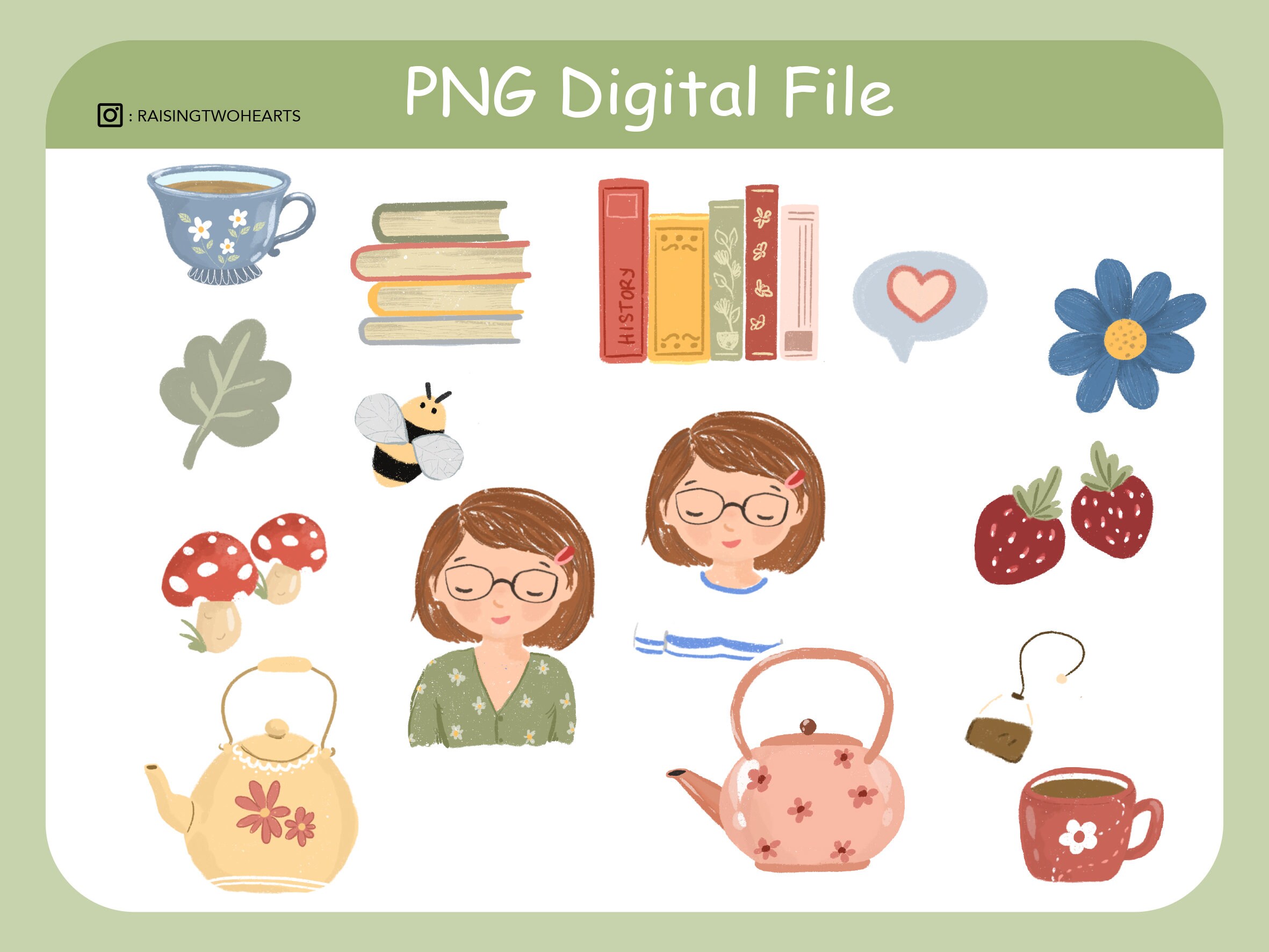 Printable PNG Stickers File for Cricut Digital Printable Stickers ...