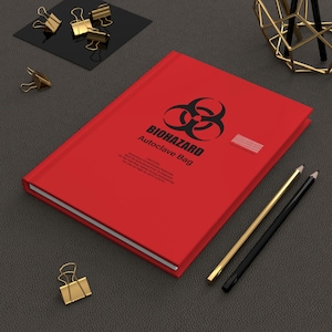 Hardcover Biohazard Autoclave Bag Notebook | 150 page lined notebook