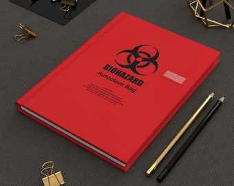 Hardcover Biohazard Autoclave Bag Notebook | 150 page lined notebook