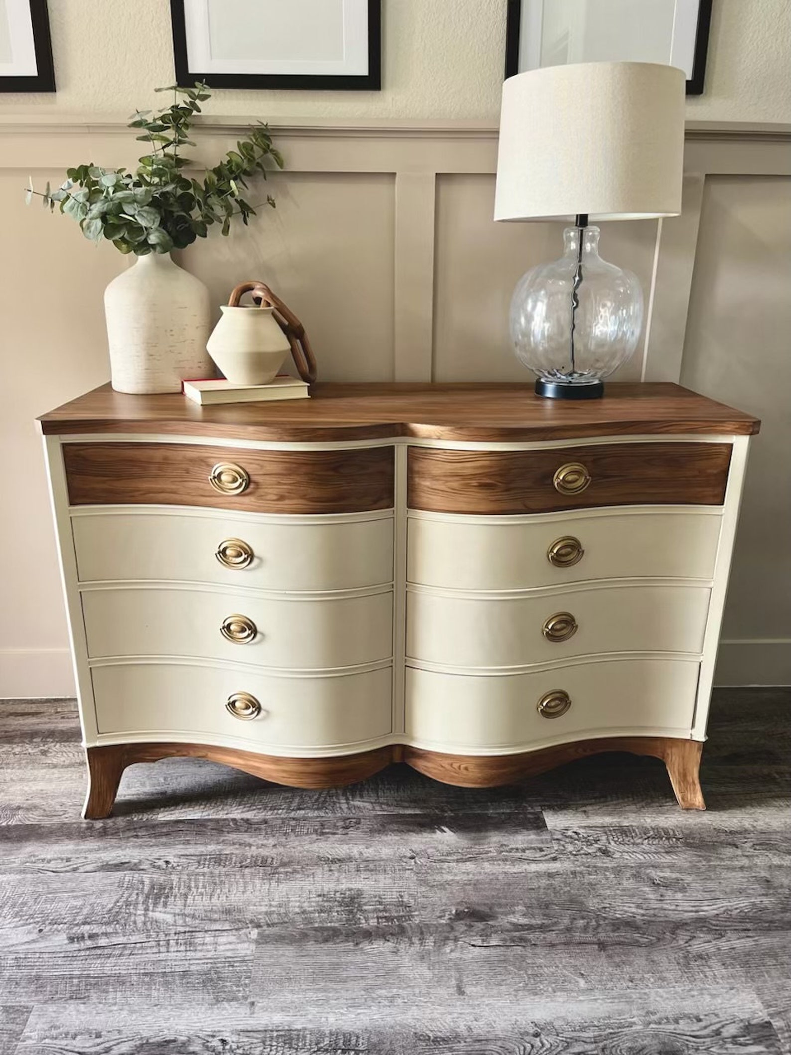 Drexel Double Bow Front Dresser Etsy