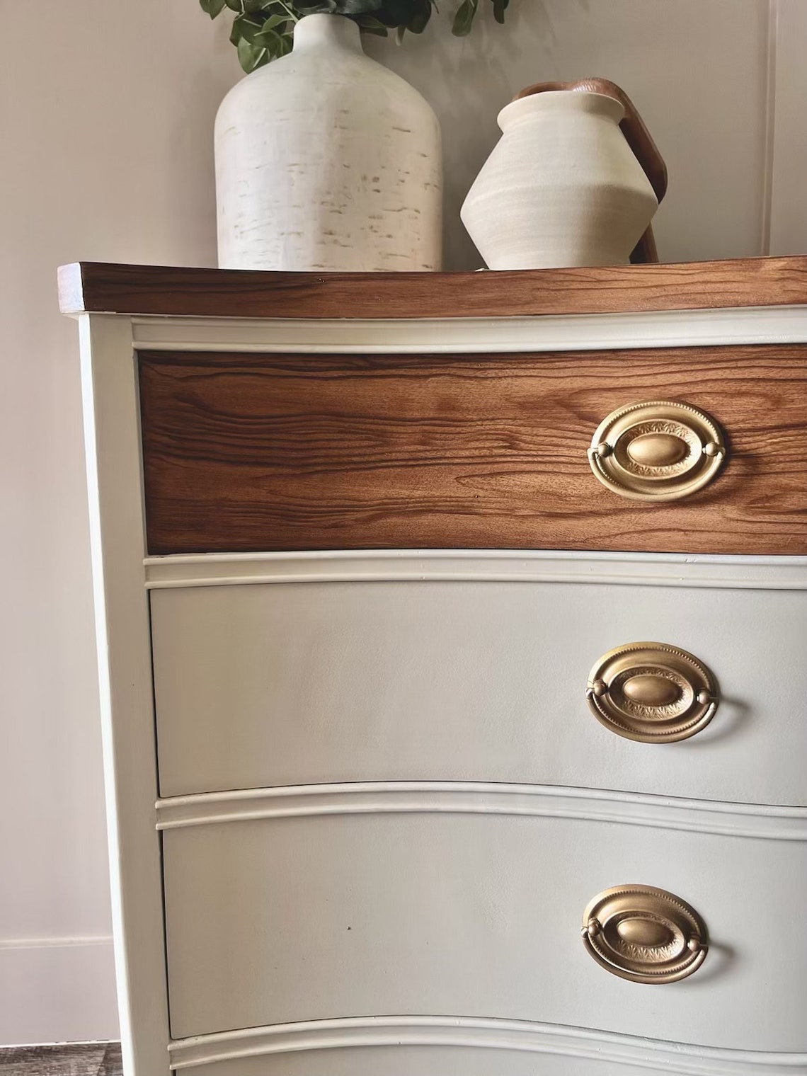 Drexel Double Bow Front Dresser Etsy