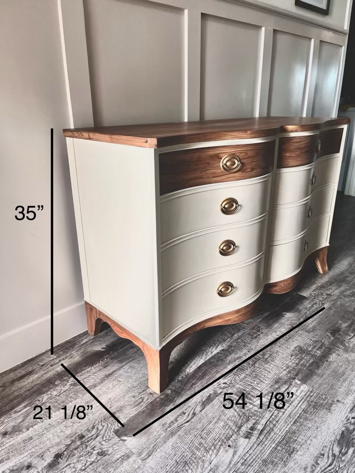 Drexel Double Bow Front Dresser Etsy