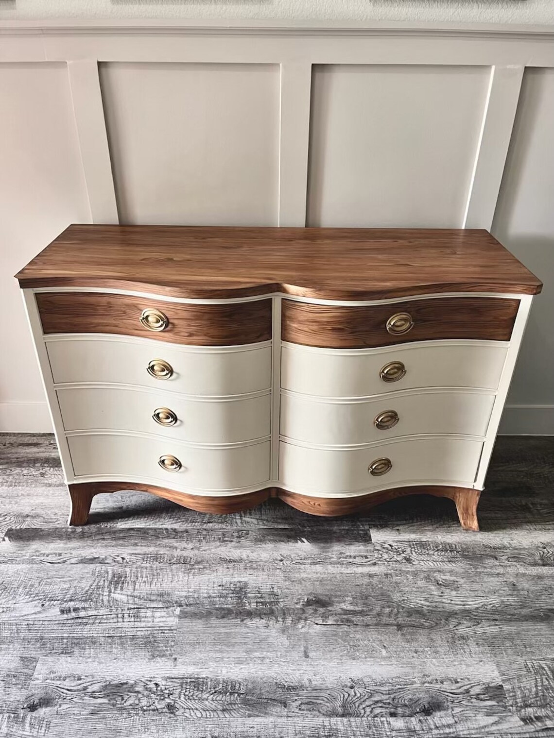 Drexel Double Bow Front Dresser Etsy