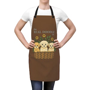 Delantal con temática de perro, ideal para amantes de los perros, repostería, cocina, regalos, cocina con temática de mascotas, ropa de chef única.
