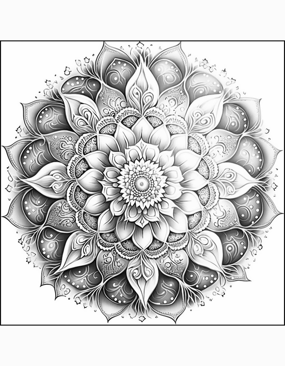 Coloring Page Floral Mandala Unique Designs - Etsy