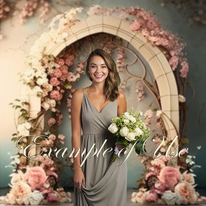 Floral digitale achtergrond bruiloft portret moederschap digitale overlays, Photoshop Studio overlay achtergrond - 1 afbeelding