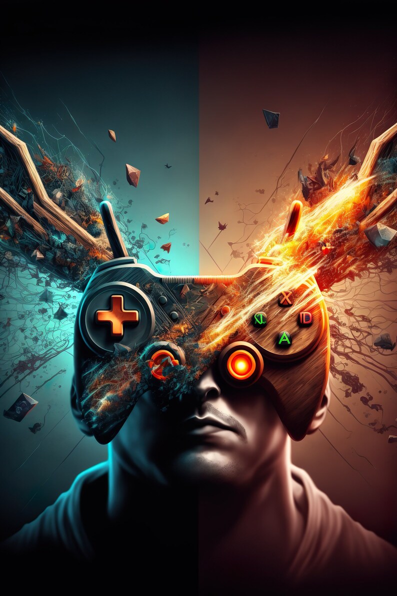 Gaming Wall Art, Gaming Room Decor, Printable Video Game Wall Art, Boys