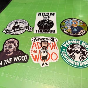 Adam the Woo - ATW, Set of 6 Stickers