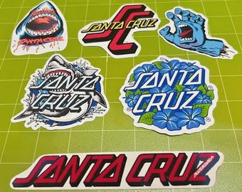 Vintage 90's Santa Cruz Skateboard - Set of 6 Reproduction