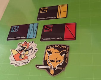 Metal Gear Solid Fox Hound PAL Key - Set of 5 Stickers