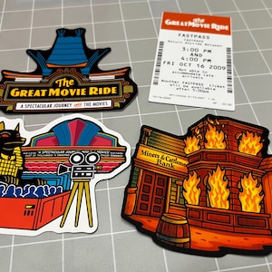 Great Movie Ride at DHS  Tribute, Set of 4 Stickers