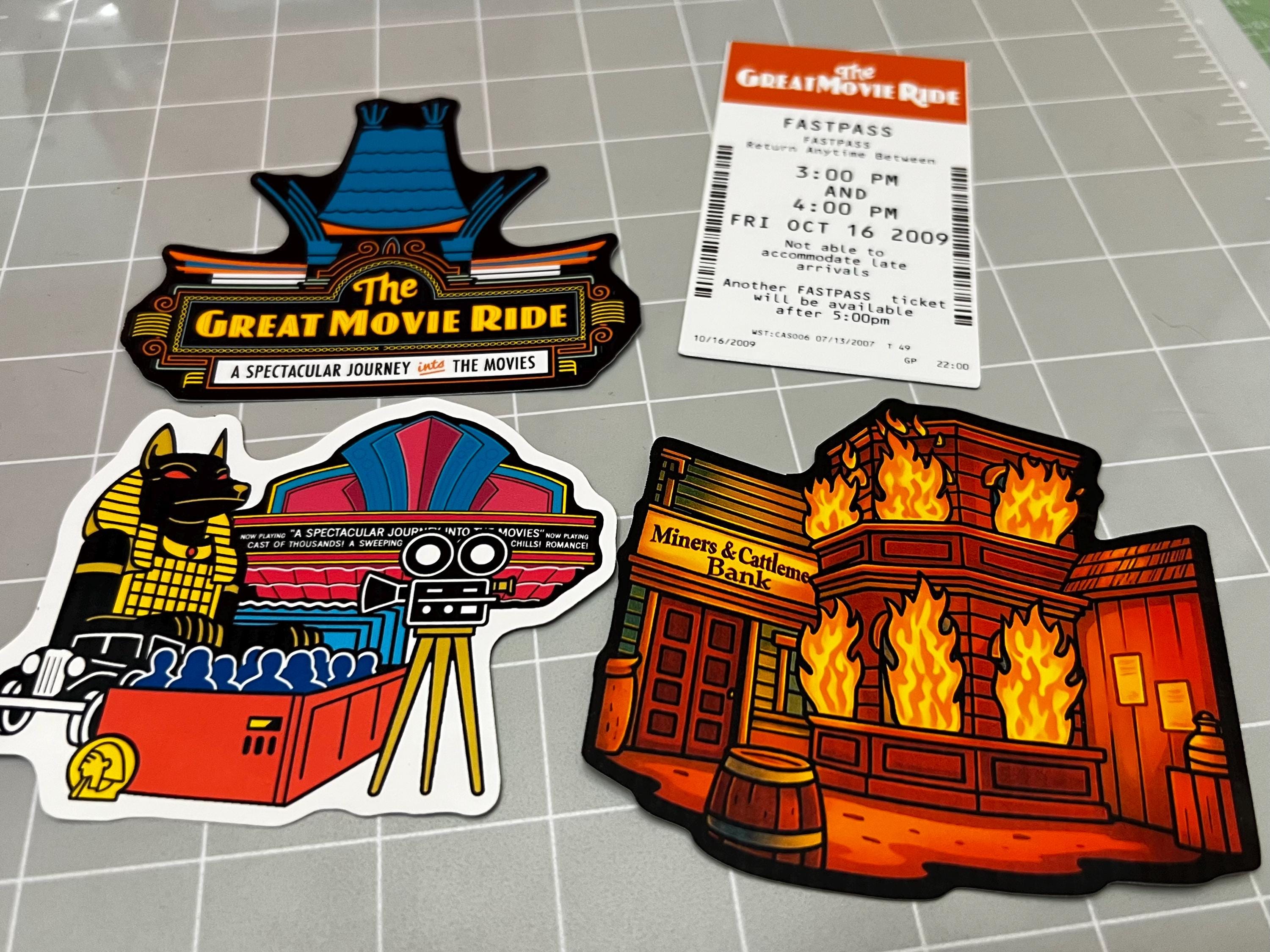 Dhs Sticker Great Movie Ride at DHS Tribute, Set of 4 Stickers - Etsy