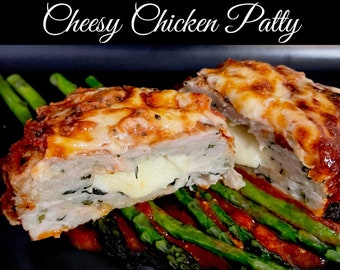 CHEESY CHICKEN PATTY This Homemade Recipe is made out of Sausages, Fresh Herbs, Seasonings and 4 Different Cheeses.