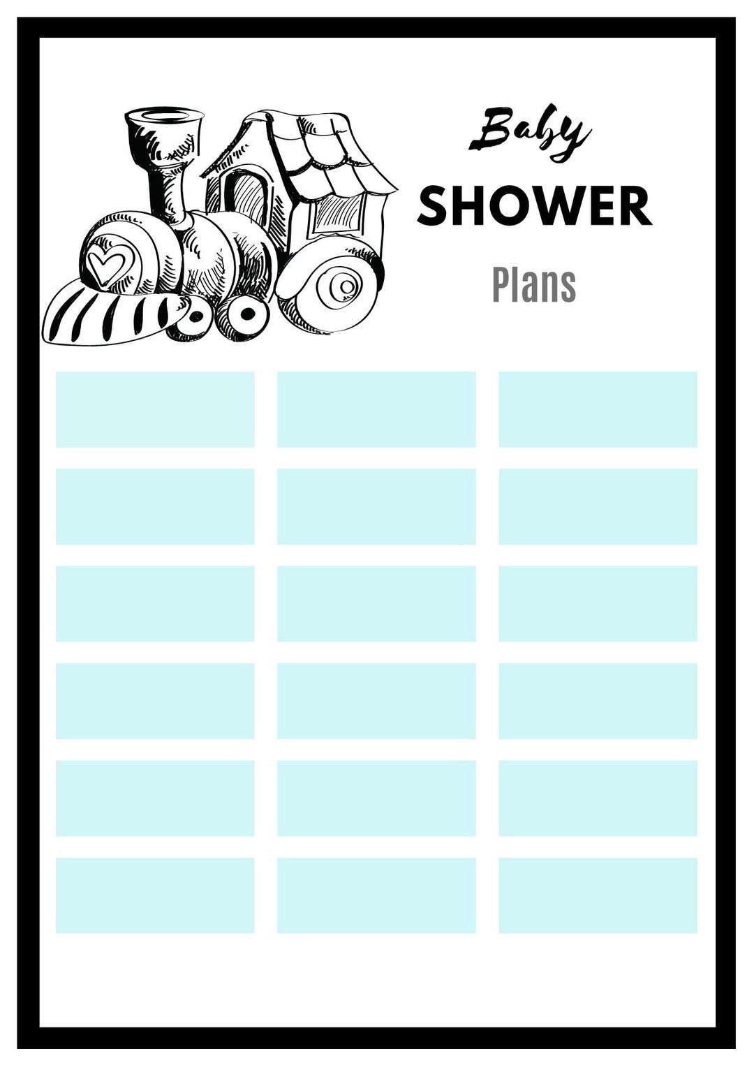 FH8 Baby Shower Plans. This Lovely 3 Pack Baby Shower Planner Etsy