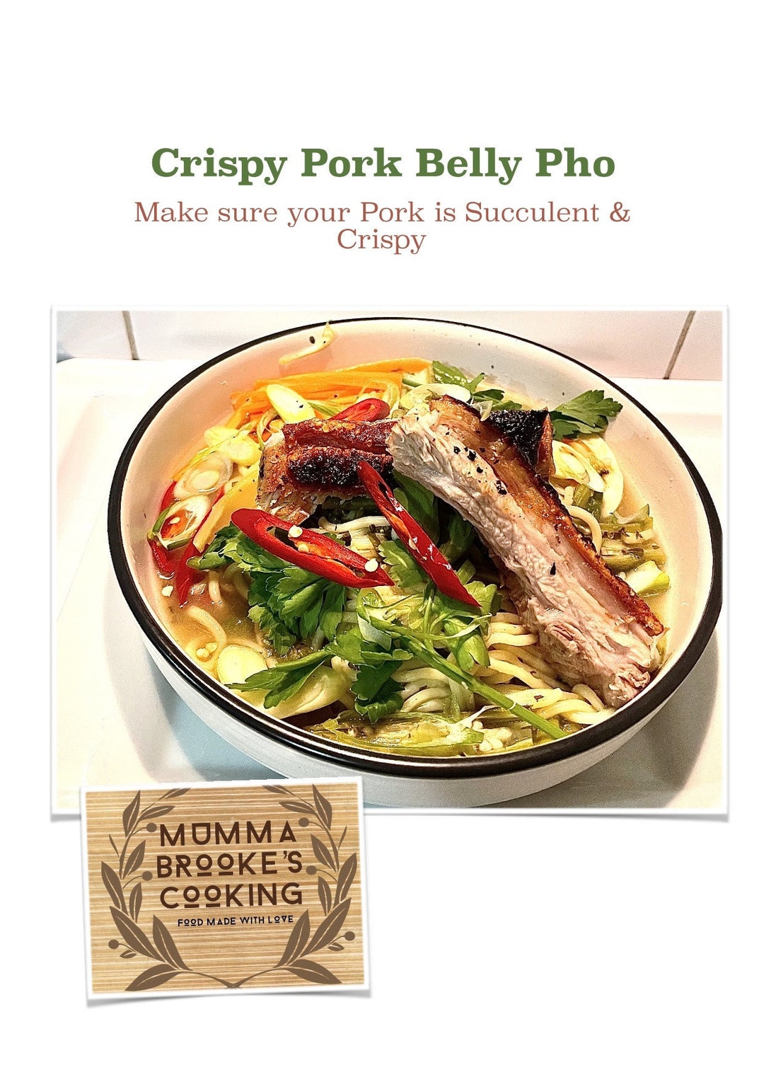 Crispy Pork Belly Pho. This Lovely Budget Homemade Recipe is a Digital