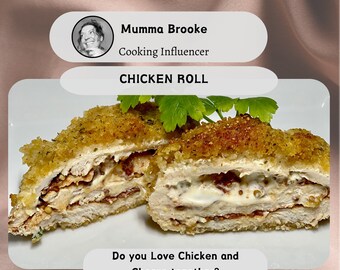 CHICKEN ROLL  Recipe.  Homemade Recipes Cooked on a Budget.