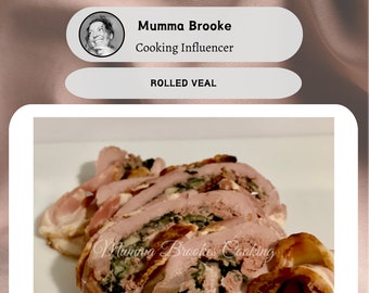 ROLLED VEAL Recipe. My Delicious Homemade Recipes are Easy to make and Cooked on a Budget. Digital Download and Printable.