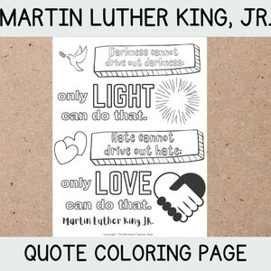 Martin Luther King Jr. Quote Coloring Page