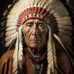 Apache Indian chief,  Digital Art Print, Christmas gift, Wall Art, AI Art, Digital Download, Home Decor, Printable, Bedroom, Living room