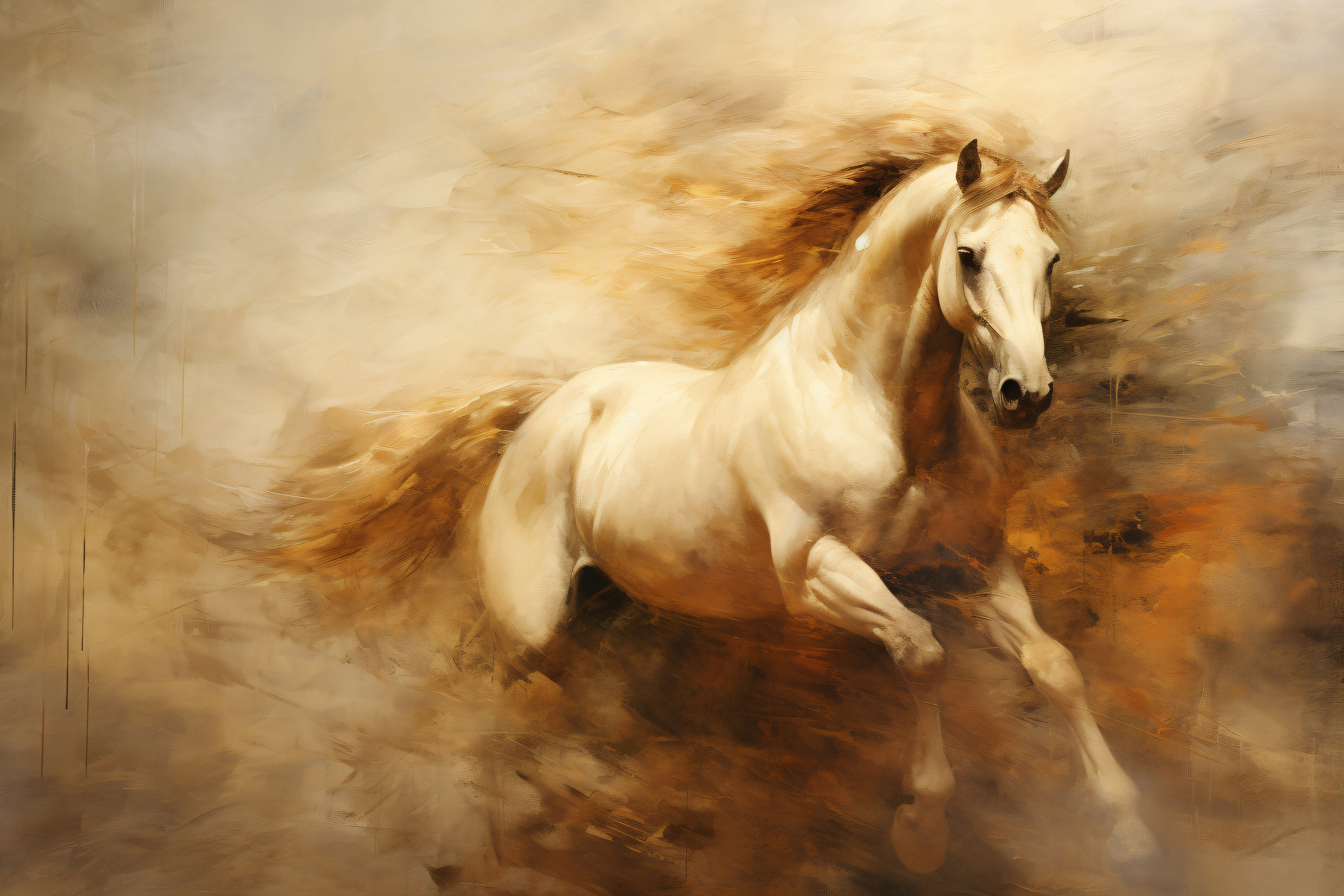 Vintage Horse Wall Decor Art Prints Wall Art Modern Wall Art Colorful