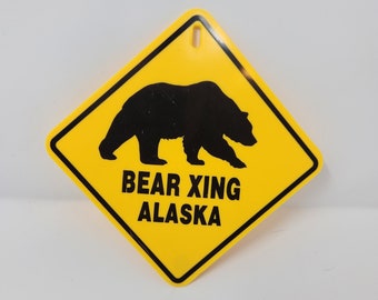 Bear Crossing Sign