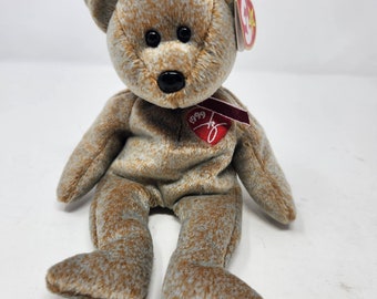 Beanie Babies-Bears (Lot 2): 1999 Signature, Eucalyptus, Mel, Peace, Fuzz, Curly, B.B. Birthday, Osito, Halo