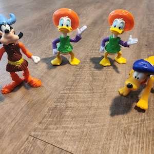 Vintage 1993 McDonalds Happy Meal Toys--Disney EPCOT World Showcase Figures--Donald Duck, Pluto, Goofy