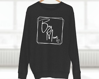 Boy Mom Premium Crewneck Sweatshirt, Mom Sweatshirt, Mom Shirt, Mom gift, Mother's Day, Mom birthday, New Mom Sweatshirt