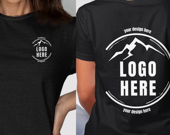 Custom Logo T-Shirt, Personalized Brand Design Tee, Business Merch, Customizable Graphic Shirt, Unique Logo Apparel Top, Company Logo Gift