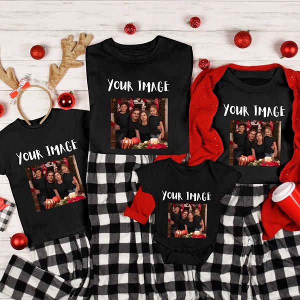 Custom Family Image Shirt, Custom Photo Shirt, Christmas Image T Shirt, Custom Printing T-Shirt, Make Your Own tshirt, Personalized Kids Tee