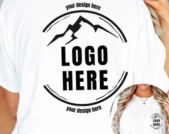 Aangepast logo-ontwerp, bedrijfslogo, teamlogo, T-shirt gepersonaliseerd logo, jouw logo hier, hier je tekst, maak je grafisch logo, voeg tekst toe
