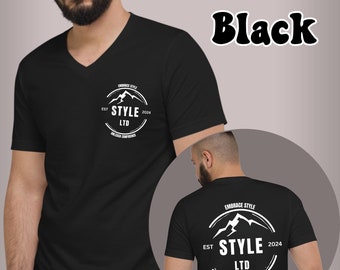 Projekt logo na zamówienie Dekolt w serek, Logo firmy, Logo zespołu, Spersonalizowana koszulka z logo, Twoje logo tutaj, Tekst tutaj, Stwórz swoje logo graficzne, Koszulka z dekoltem w serek